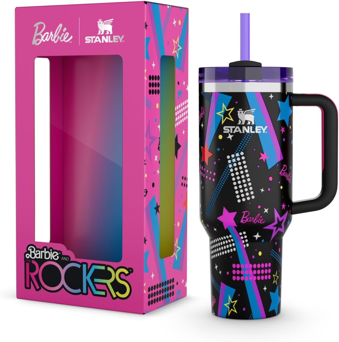 Barbie x Stanley '80s Rockers Quencher 40oz Tumbler | Limited Edition Travel Mug Pakistan